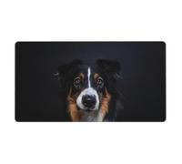 Portrait Of Border Collie Print,Mouse Pad Large Desk Pad Computer Keyboard Mouse Mat With Non Slip Rubber Base 40 x 70 cm