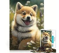 Portrait of Cute Puppy 1000 Piece Jigsaw Puzzles for Adults Jigsaw Mind Puzzle Mind Calm Art Assembly Unique Gift (38x52cm)