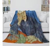 Portrait of Dr.Gachet Plush Blanket - Van Gogh 3D Printed Soft Cozy Blanket Birthday Gift for Son Daughter Grandson Granddaughter Friend - Sofa Bed Crib Decor 60x80inch(150x200cm)