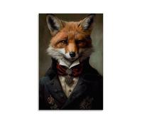 Portrait of Fox Canvas Wall Art Home Posters Are Suitable for Bedroom Dining Room And Living Room Beautiful Artwork Is A Great Gift for FriendsUnframe-style20x30inch(50x75cm)