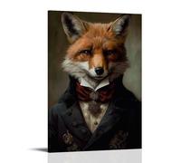 Portrait of FoxArt Canvas Print of Oil Paintings Reproduction Modern Canvas Print Artwork Abstract Landscape Pictures Printed on Canvas Wall Art for Home Office DecorationsFrame-style08x12inch(20x30cm