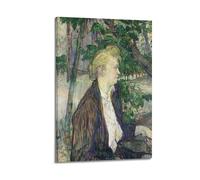 Portrait of Gabrielle by Henri De Toulouse-Lautrec Painting Art Poster Wall Art Bedroom Prints Home Decor Hanging Picture Canvas 20x30inch(50x75cm)