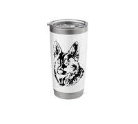 Portrait of German Shepherd for Dog Owners Stainless Steel Insulated Tumbler