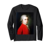 Portrait of Great Composer Wolfgang Mozart by Barbara Kraft Long Sleeve T-Shirt