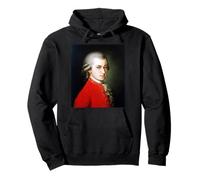 Portrait of great composer Wolfgang Mozart by Barbara Kraft Pullover Hoodie