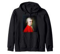 Portrait of great composer Wolfgang Mozart by Barbara Kraft Zip Hoodie