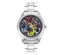 Portrait of Many Pugs Mens Watches Print Analog Quartz Watch Business Wristwatch Casual