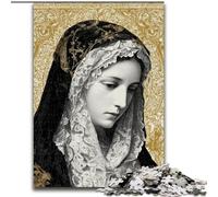 Portrait of Mary The Mother 1000 Piece Jigsaw Puzzle for Adults And Teenagers, Staycation Kill Time Enhance Love between Couples (50x75cm)