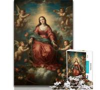 Portrait of Mary The Mother 1000 Piece Jigsaw Puzzles for Adults,Challenging Family Activity Games DIY Toy for Home Wall Decor Gifts (38x26cm)