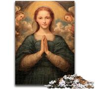 Portrait of Mary The Mother Adult Jigsaws 1000 Pieces Difficult,Challenging Family Activity Games DIY Toy for Home Wall Decor Gifts (50x75cm)
