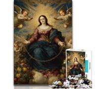 Portrait of Mary The Mother Jigsaw Puzzles for Teenagers 1000 Pieces,Challenging Game Gifts for Is Ideal As A Gift for The Whole Family (50x75cm)
