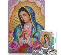 Portrait of Mary The Mother Jigsaws 1000 Pieces for Adults,Challenging Game And Family Play with Fully Interlocking Randomly Shaped Pieces 38x26cm