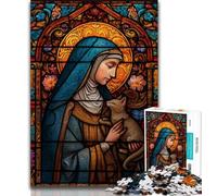 Portrait of Mary The Mother Puzzles for Adults Teens 1000pc Puzzle,Family Game Stress Reliever Difficult Challenge Great Gifts And Toys 38x26cm