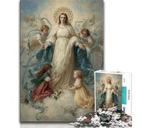 Portrait of Mary The Mother Puzzles for Teenagers Teens 1000pc Puzzle,Family Game Stress Reliever Difficult Challenge Secret Santa Gifts (38x26cm)