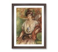 Portrait Of Misia Sert By Pierre Auguste Renoir Classic Painting Framed Wall Art Print, Ready to Hang Picture for Living Room Bedroom Home Office Décor, Walnut A2 (64 x 46 cm)