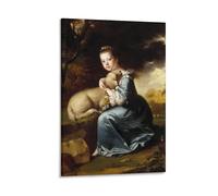 Portrait of Miss Frances Warren Joseph Wright Poster Painting On Canvas Wall Art Poster Scroll Picture Print Walls Decor Home Posters 20x30inch(50x75cm)
