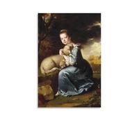 Portrait of Miss Frances Warren Joseph Wright Poster Wall Art Poster Prints Home Decor Picture Canvas Painting Posters 16x24inch(40x60cm)