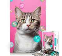 Portrait of Mr Mc Cat III 1000 Piece Jigsaw Puzzles for Adults Jigsaw Mind Puzzle Mind Calm Art Assembly Unique Gift (50x75cm)