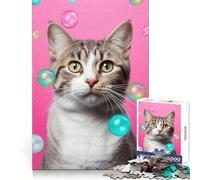 Portrait of Mr Mc Cat III 1000 Piece Jigsaw Puzzles for Adults Jigsaw Mind Puzzle Mind Calm Art Assembly Unique Gift (50x75cm)