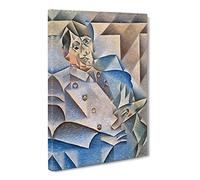 Portrait Of Pablo Picasso By Juan Gris Canvas Print | Gallery Wrapped 30mm Frame Wall Art | 30x20 inches | Ready to Hang | Classic People Picture | Living Room Bedroom Lounge Office