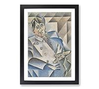 Portrait of Pablo Picasso by Juan Gris Framed Print | A2 Black Framed Wall Art | Ready to Hang | Modern Historical Picture | Living Room Bedroom Lounge Office