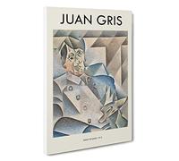 Portrait of Pablo Picasso Juan Gris Canvas Print | Gallery Wrapped 30mm Frame Wall Art | 30x20 inches | Ready to Hang | Contemporary People Picture | Living Room Bedroom Lounge Office
