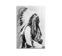 Portrait of Sitting Bull, Hunkpapa Sioux Chief Indian Chief Poster Painting On Canvas Wall Art Scroll Picture Print Living Room Walls Decor Homes 12x18inch(30x45cm)