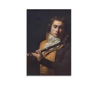 Portrait of The Flutist François Devienne by Jacques Louis David Wall Art Prints Poster Poster Cool Artworks Painting Wall Art Canvas Prints Hanging Picture Posters 16x24inch(40x60cm)