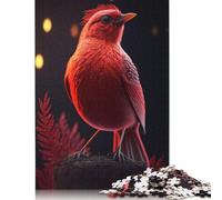 Portrait of The Red Bird Puzzle Customizable Pictures 100% Recycled Cardboard Jigsaw Puzzle for Kids And Adults Age 12 Years Up Unique Gift 1000pcs (75x50cm)