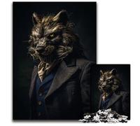 Portrait of Werewolf in Suite 1000 Pieces Puzzles for Adults Impossible Jigsaw Puzzles for Adults HighDifficulty Brain Teaser for Teenagers 1000 PCS(75x50cm)