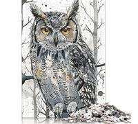 Portrait Owl Paint Jigsaw Puzzles for Adults 500 Piece Jigsaw Puzzles for Adults Puzzle 500 Pieces Puzzle Gifts 500pcs (52x38cm)
