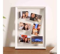 Portrait Photo Frames ， Transparent Floating Photo Frame 6-16 Inches & A3-A4 & Square Sizes Multicolor MDF Acrylic Pull-Out Design For Photos Artworks Posters(White a,12 Inches [30.5 * 25.4cm]