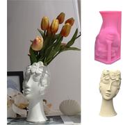 Portrait Plant Flowerpot Human Shaped Silicone Molds Succulents Planter Epoxy Resin Molds Garden Figurines Outdoor Silicone
