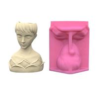 Portrait Plant Flowerpot Human Shaped Silicone Molds Succulents Planter Epoxy Resin Molds Garden Figurines Outdoor Silicone Mold