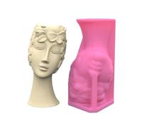 Portrait Plant Flowerpot Human Shaped Silicone Molds Succulents Planter Epoxy Resin Molds Garden Figurines Outdoor Silicone