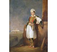 Portrait Poet Lord Byron Greek Costume Painting Royal Historic Large Wall Art Print Canvas Premium Mural