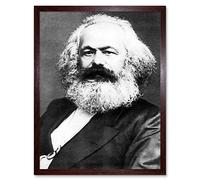 Portrait Political Theorist Philosopher Karl Marx Old Photo Art Print Framed Poster Wall Decor 12x16 inch