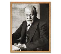 Portrait Psychoanalyst Neurologist Sigmund Freud Photo Art Print Framed Poster Wall Decor 12x16 inch