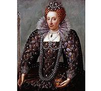 Portrait Queen Elizabeth I England Painting Royal Historic Art Print Canvas Premium Wall Decor Poster Mural