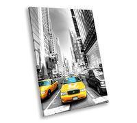 Portrait Scenic Photo Canvas Picture Print Wall Art New York Taxi Black White