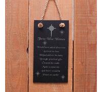 Portrait Slate hanging sign Christmas - "Three Wise Women"