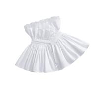 Portrait Styling Collar White Capelet Overlay with Dramatic Gathered Neckline for Dress-Up Scenes Stage Inspired Looks Detachable Collar Ruffle Neck Capelet Bib Portrait Styling Dress Up Accessory