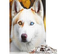 Portrait White Husky 1000 Piece Jigsaw Puzzle Family Fun Jigsaws for Adults And Challenging Game,stress Relief Games And Unique Gifts 1000pcs (75x50cm)