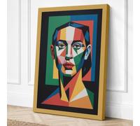 Portraits in Colour Geometric Canvas Wall Art Print 30x20 Inch (76 x 51 cm)