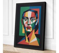 Portraits in Colour Geometric Canvas Wall Art Print 30x20 Inch (76 x 51 cm)