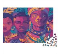 Portraits of The African Diaspora Jigsaw Puzzles Challenge Toy Educational Games Home Decoration for Adults& Teenager Age 14 Years Up 1000pcs (75x50cm)