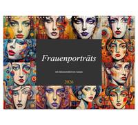 Portraits of women with a deconstructive approach UK-Version (Wall Calendar 2026 DIN A3 Landscape), CALVENDO 12 Month Wall Calendar