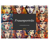 Portraits of women with a deconstructive approach UK-Version (Wall Calendar 2026 DIN A4 Landscape), CALVENDO 12 Month Wall Calendar