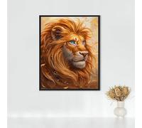 Portraiture Diamond Painting, 5d Diamond Painting Kits for Adults Lion, Full Drill Crystal Art Kits for Adults Beginners Cross Stitch Embroidery Crafts Pictures for Home Decor, Gifts 24x32in PJY9 K-N