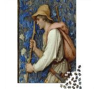 Portraiture,Puzzles Early Medieval Art Style Gemusterte Nachhaltige Puzzles Für Erwachsene Hochwertige Holzspielpuzzles 38x26cm/1000pcs